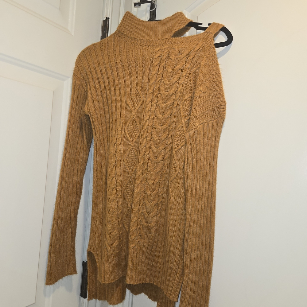 Cable Knit Mustard Sweater
